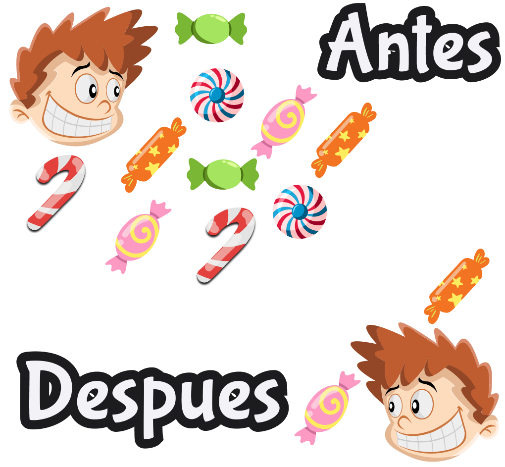 Resta de dulces ejemplo 2