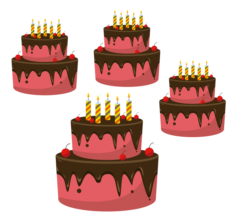 4 pasteles